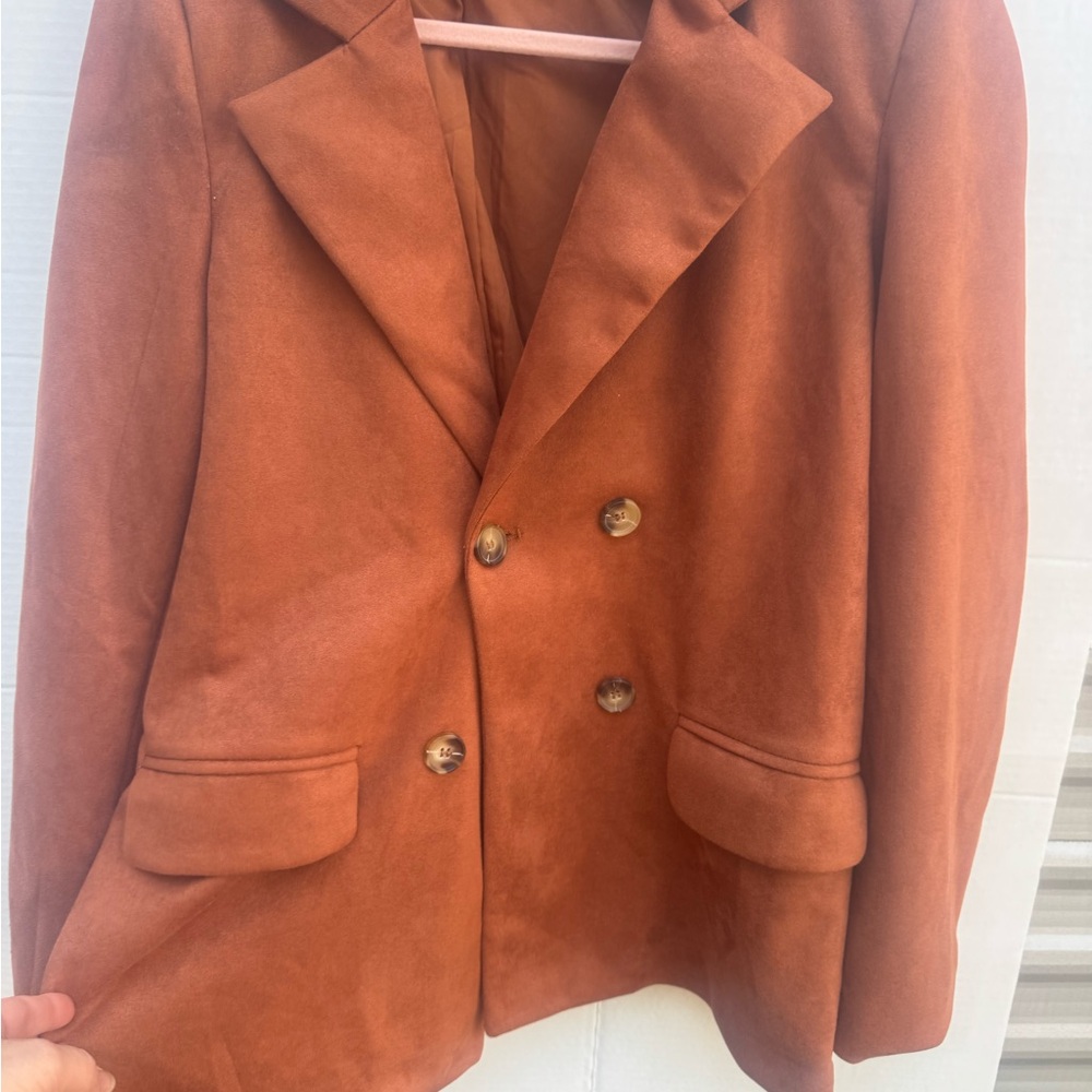 Women's Double-Breasted Rust colored Jacket